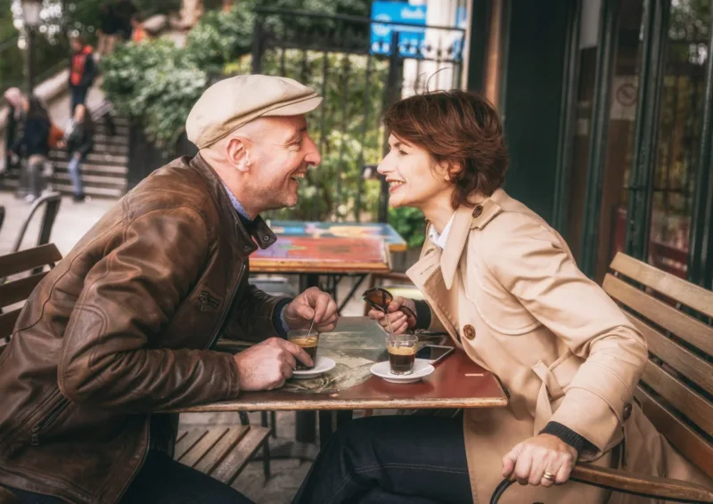 man and woman holding hands